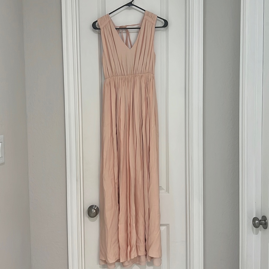 Madewell-Beautiful Peachy Pink Maxi Dress. Excellent Condition. Fully Lined.